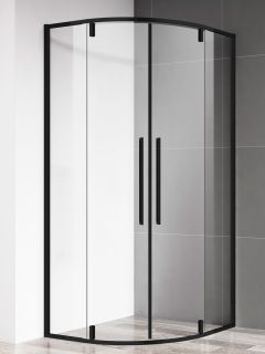 Душевой уголок AQUAme AQM7101-2-8 80x80см чёрный матовый